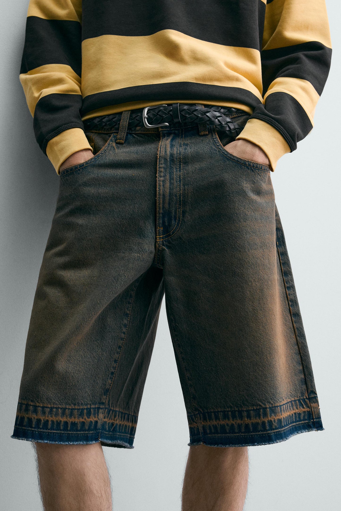 CALÇÕES BERMUDA DENIM RELAXED FIT
