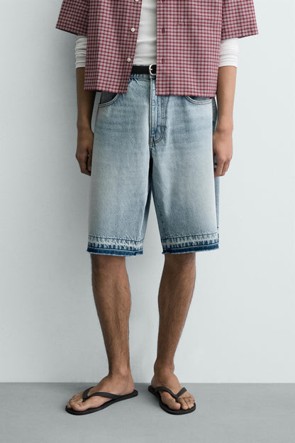 CALÇÕES BERMUDA DENIM RELAXED FIT