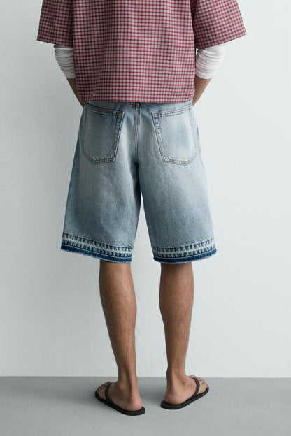 CALÇÕES BERMUDA DENIM RELAXED FIT