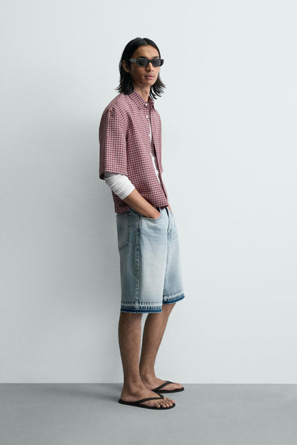 CALÇÕES BERMUDA DENIM RELAXED FIT
