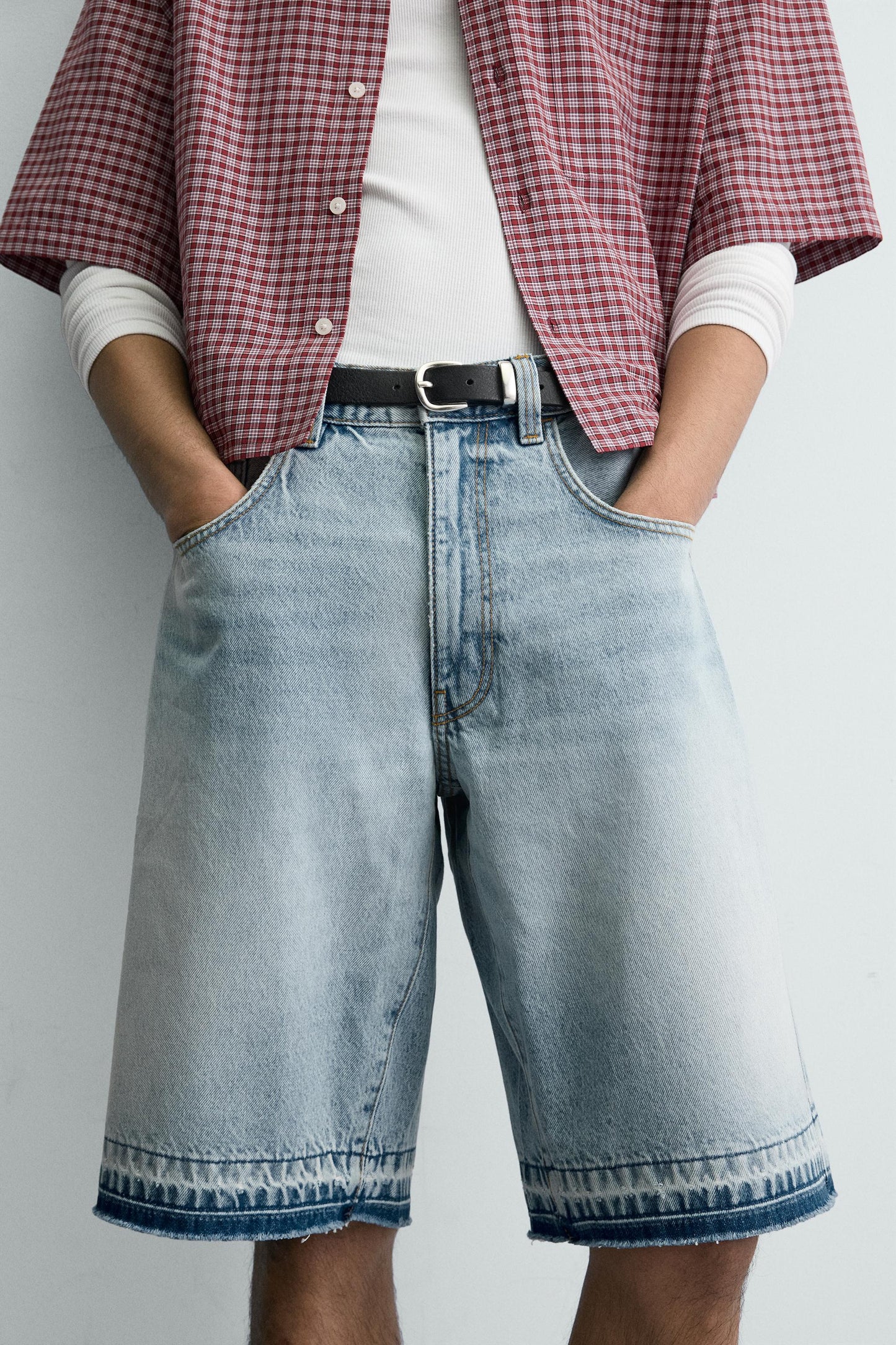 CALÇÕES BERMUDA DENIM RELAXED FIT