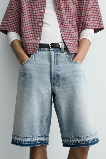 CALÇÕES BERMUDA DENIM RELAXED FIT