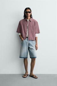 CALÇÕES BERMUDA DENIM RELAXED FIT