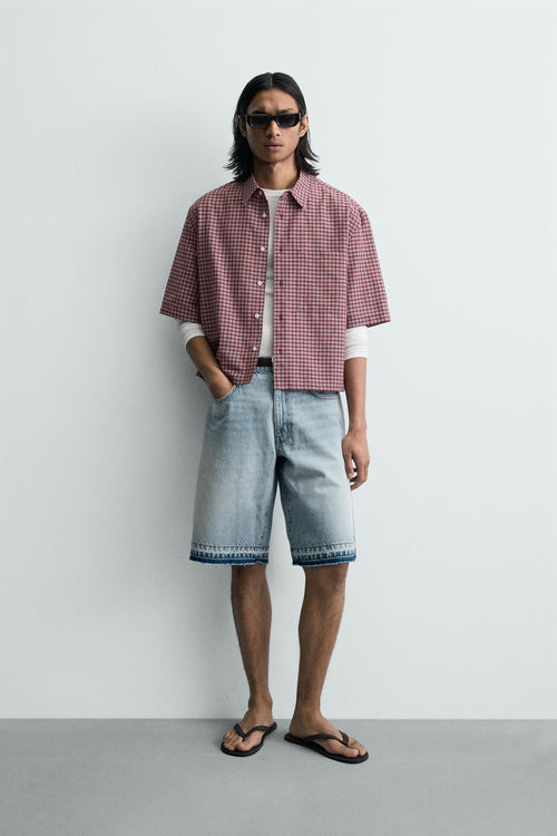 CALÇÕES BERMUDA DENIM RELAXED FIT