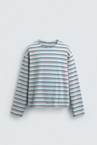T-SHIRT JACQUARD ÀS RISCAS