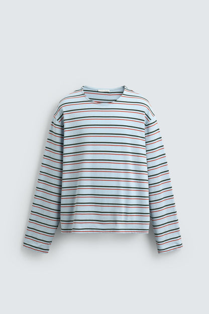 T-SHIRT JACQUARD ÀS RISCAS
