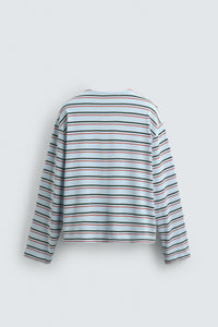 T-SHIRT JACQUARD ÀS RISCAS