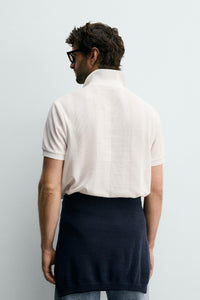POLO REGULAR FIT JACQUARD ÀS RISCAS