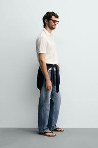 POLO REGULAR FIT JACQUARD ÀS RISCAS