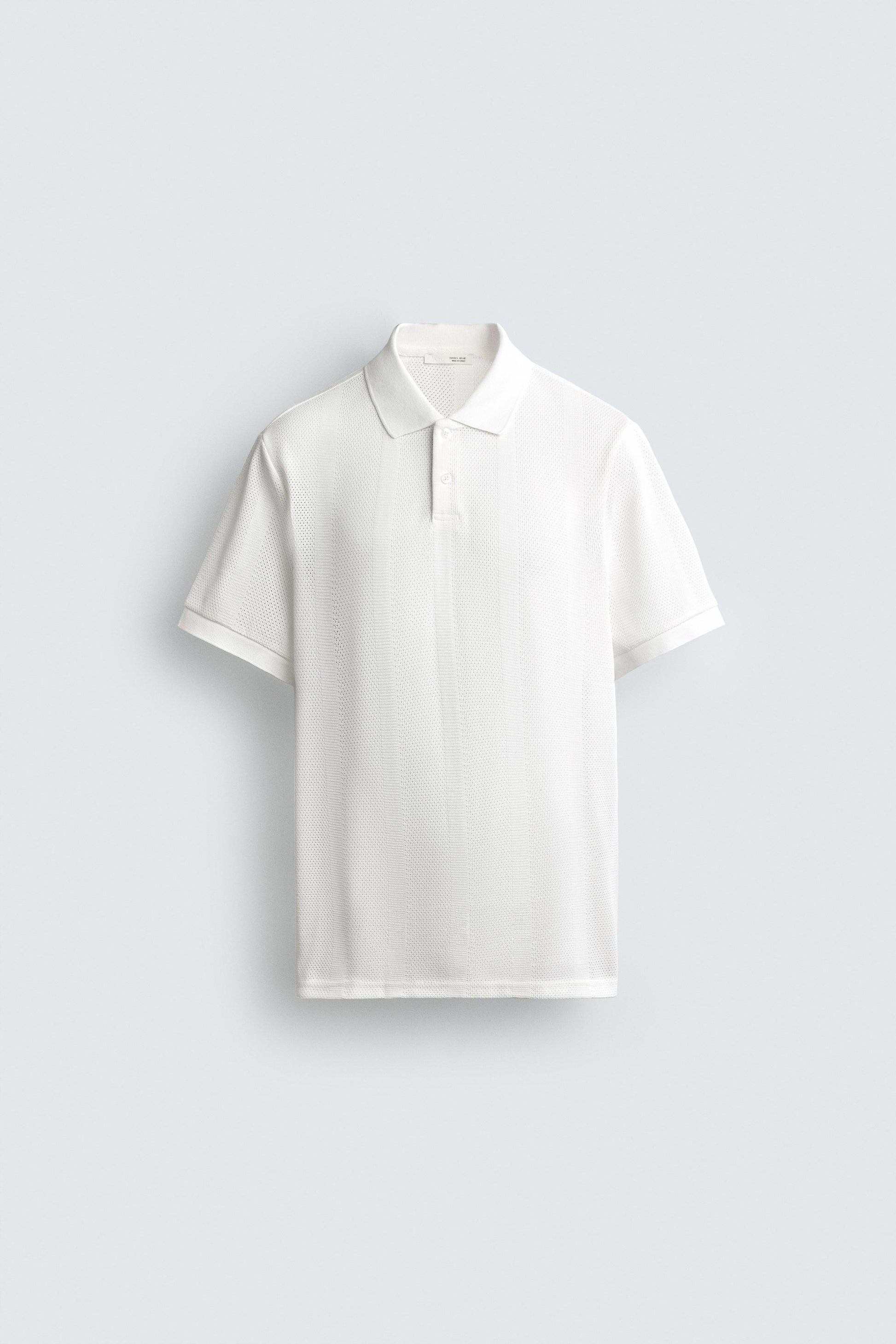 POLO REGULAR FIT JACQUARD ÀS RISCAS