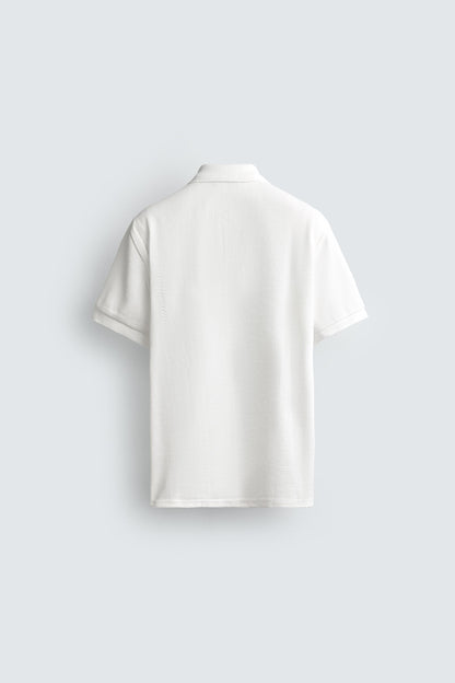 POLO REGULAR FIT JACQUARD ÀS RISCAS