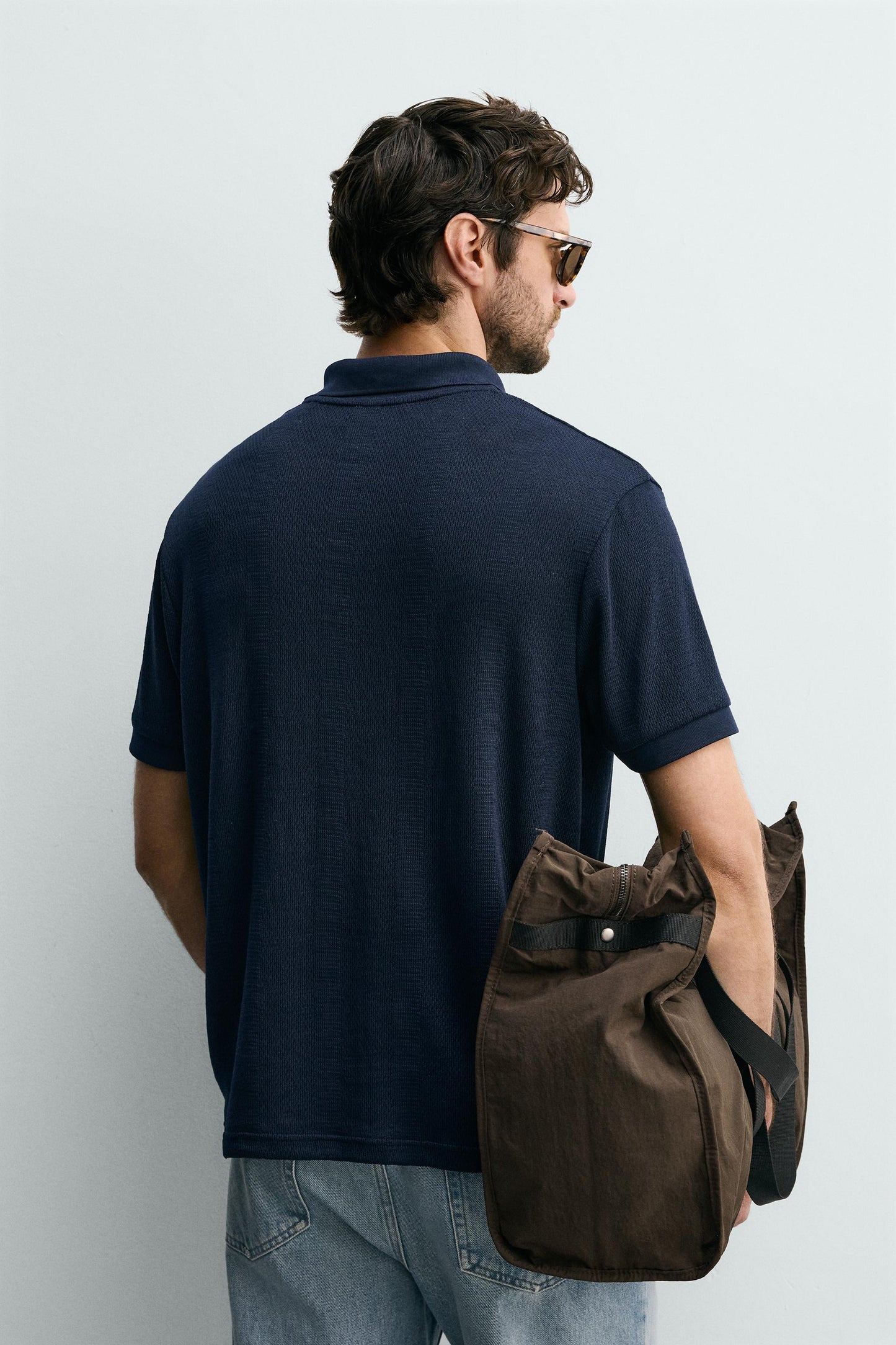 POLO REGULAR FIT JACQUARD ÀS RISCAS