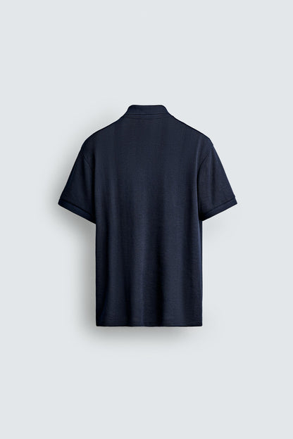POLO REGULAR FIT JACQUARD ÀS RISCAS
