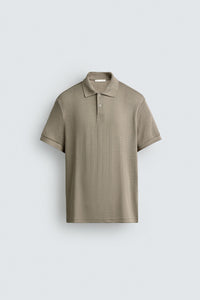 POLO REGULAR FIT JACQUARD ÀS RISCAS