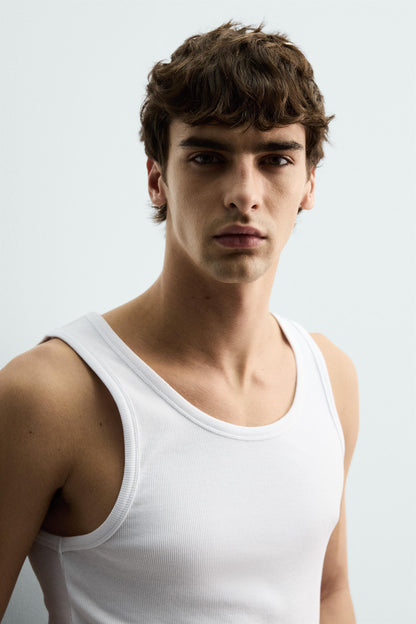 T-SHIRT TANK RIB BÁSICA