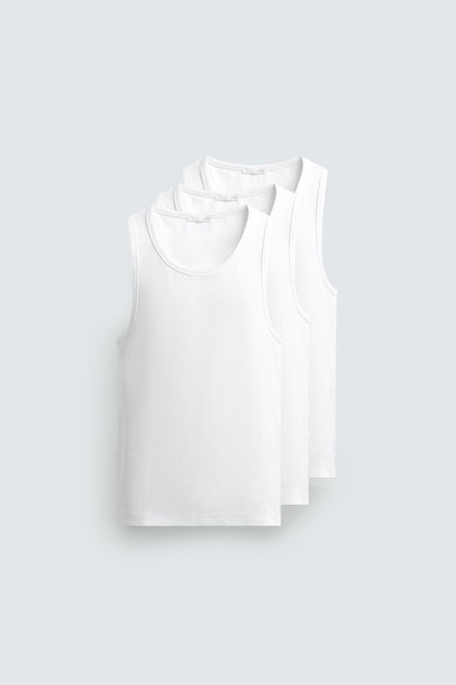 PACK DE 3 T-SHIRTS TANK BÁSICAS