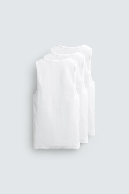 PACK DE 3 T-SHIRTS TANK BÁSICAS