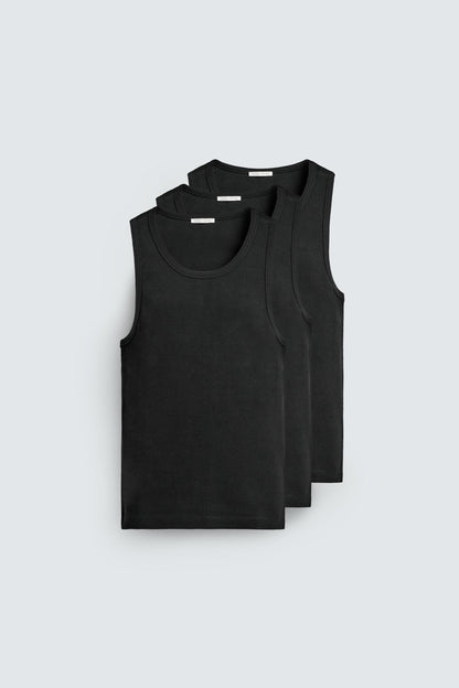 PACK DE 3 T-SHIRTS TANK BÁSICAS