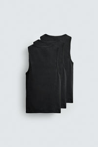 PACK DE 3 T-SHIRTS TANK BÁSICAS