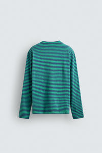 T-SHIRT RELAX FIT JACQUARD ÀS RISCAS