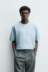 SWEATSHIRT REGULAR FIT ESTRUTURA PIQUÉ
