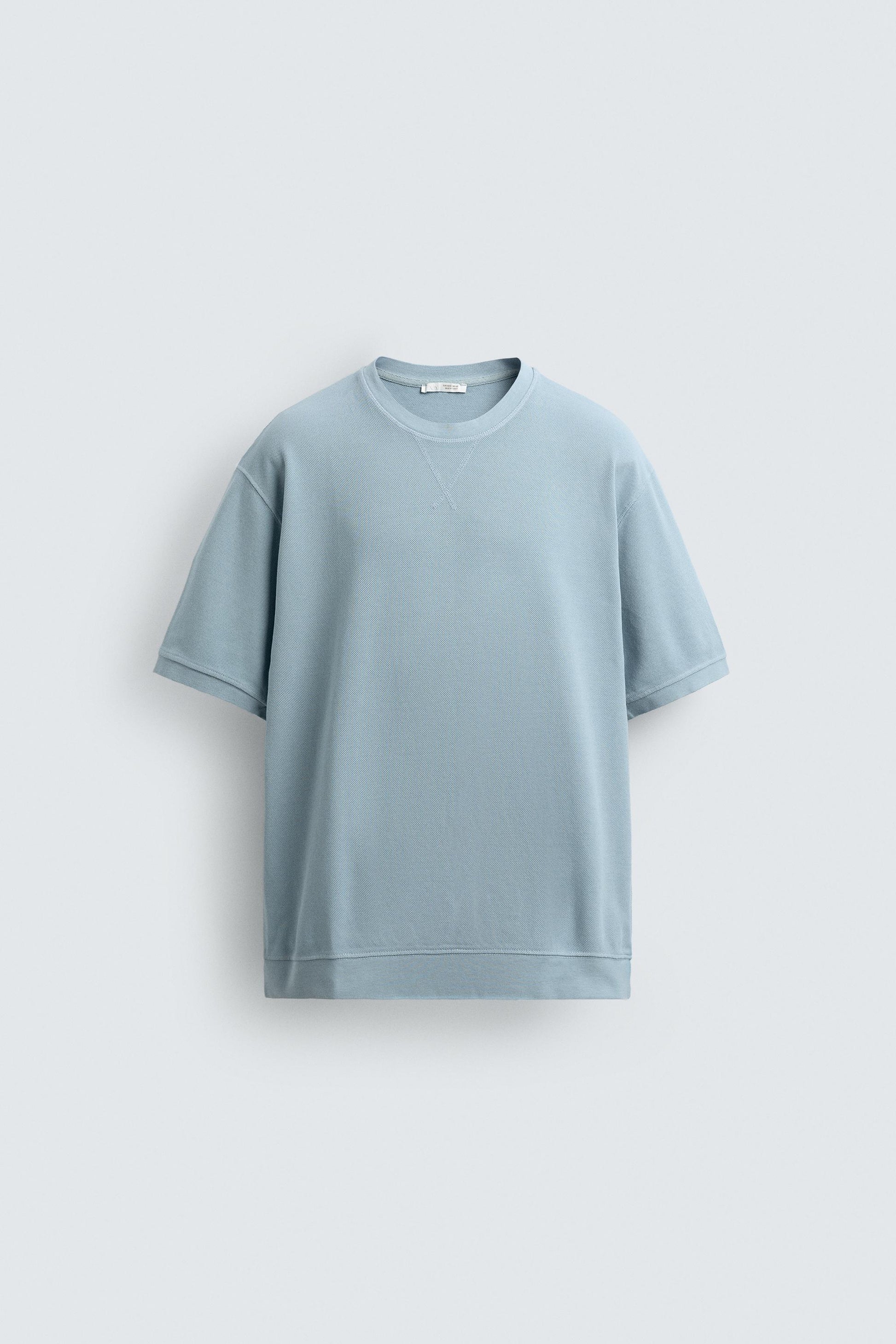 SWEATSHIRT REGULAR FIT ESTRUTURA PIQUÉ