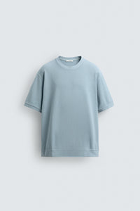 SWEATSHIRT REGULAR FIT ESTRUTURA PIQUÉ
