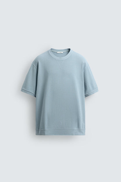 SWEATSHIRT REGULAR FIT ESTRUTURA PIQUÉ