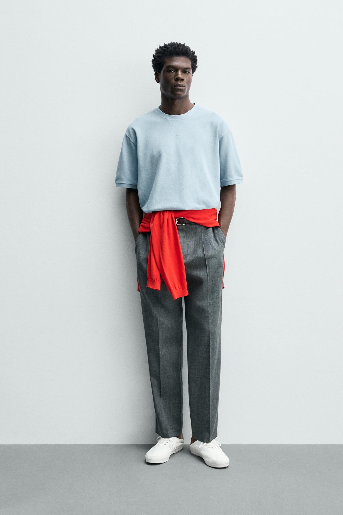 SWEATSHIRT REGULAR FIT ESTRUTURA PIQUÉ