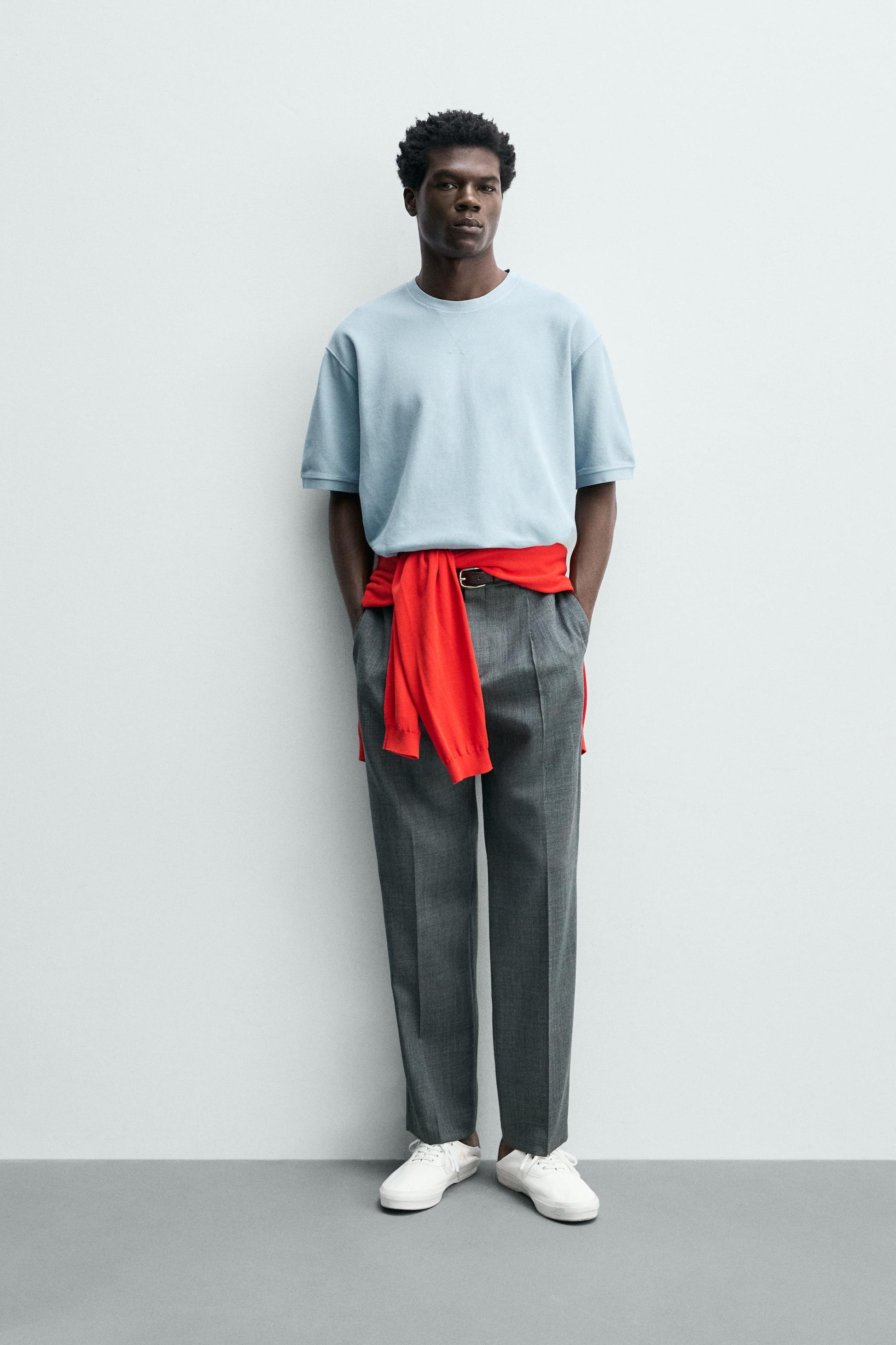 SWEATSHIRT REGULAR FIT ESTRUTURA PIQUÉ