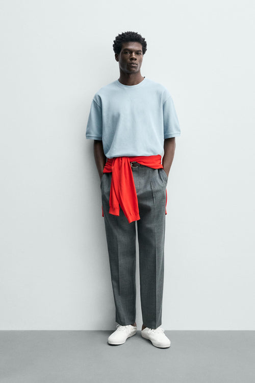 SWEATSHIRT REGULAR FIT ESTRUTURA PIQUÉ