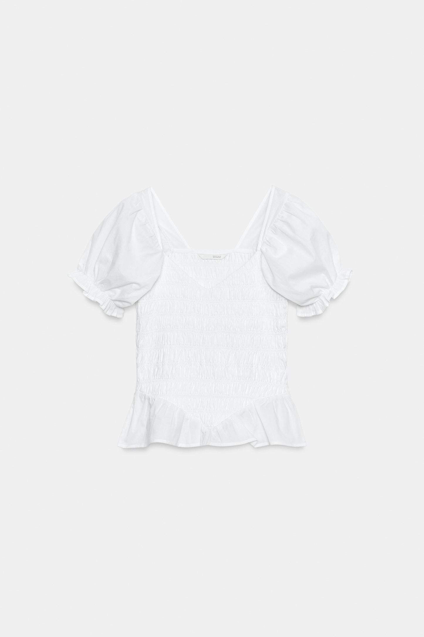 TOP COMBINADO COM FRANZIDOS - Branco