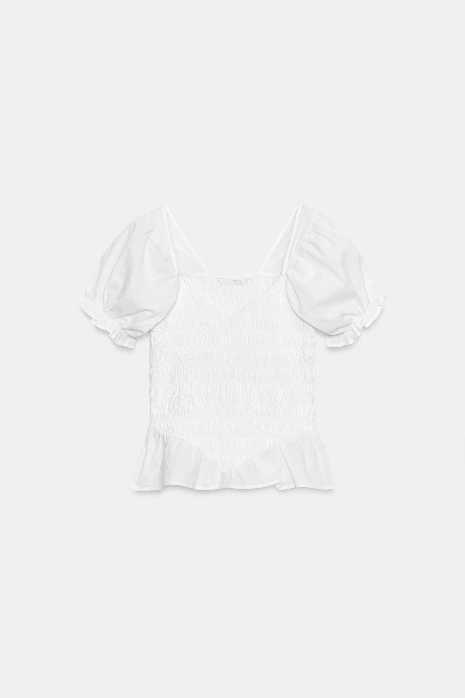 TOP COMBINADO COM FRANZIDOS - Branco