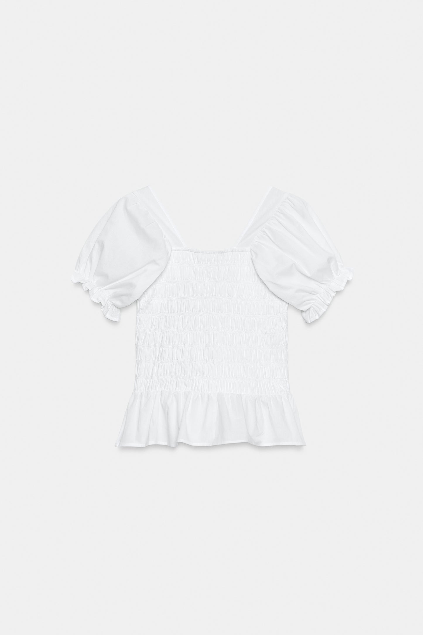 TOP COMBINADO COM FRANZIDOS - Branco