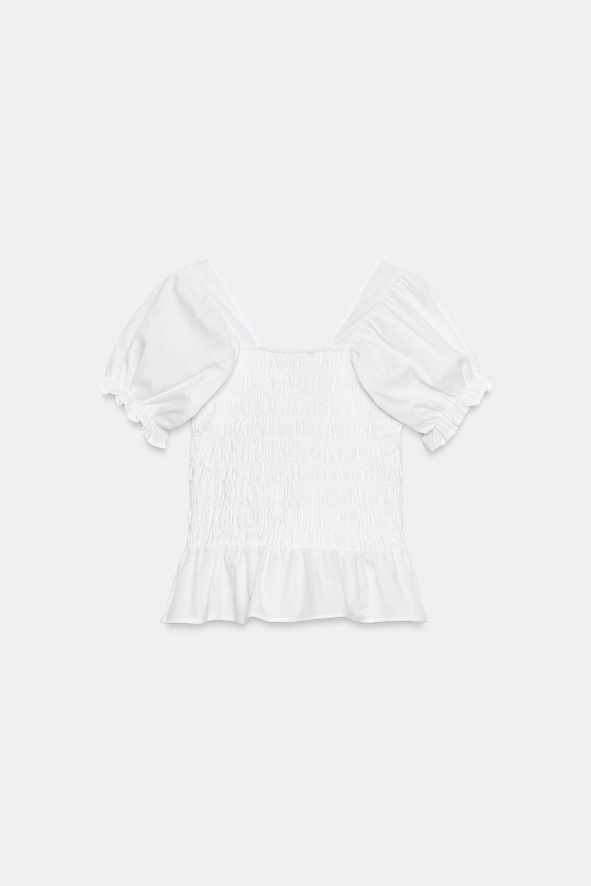 TOP COMBINADO COM FRANZIDOS - Branco