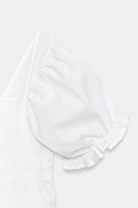 TOP COMBINADO COM FRANZIDOS - Branco