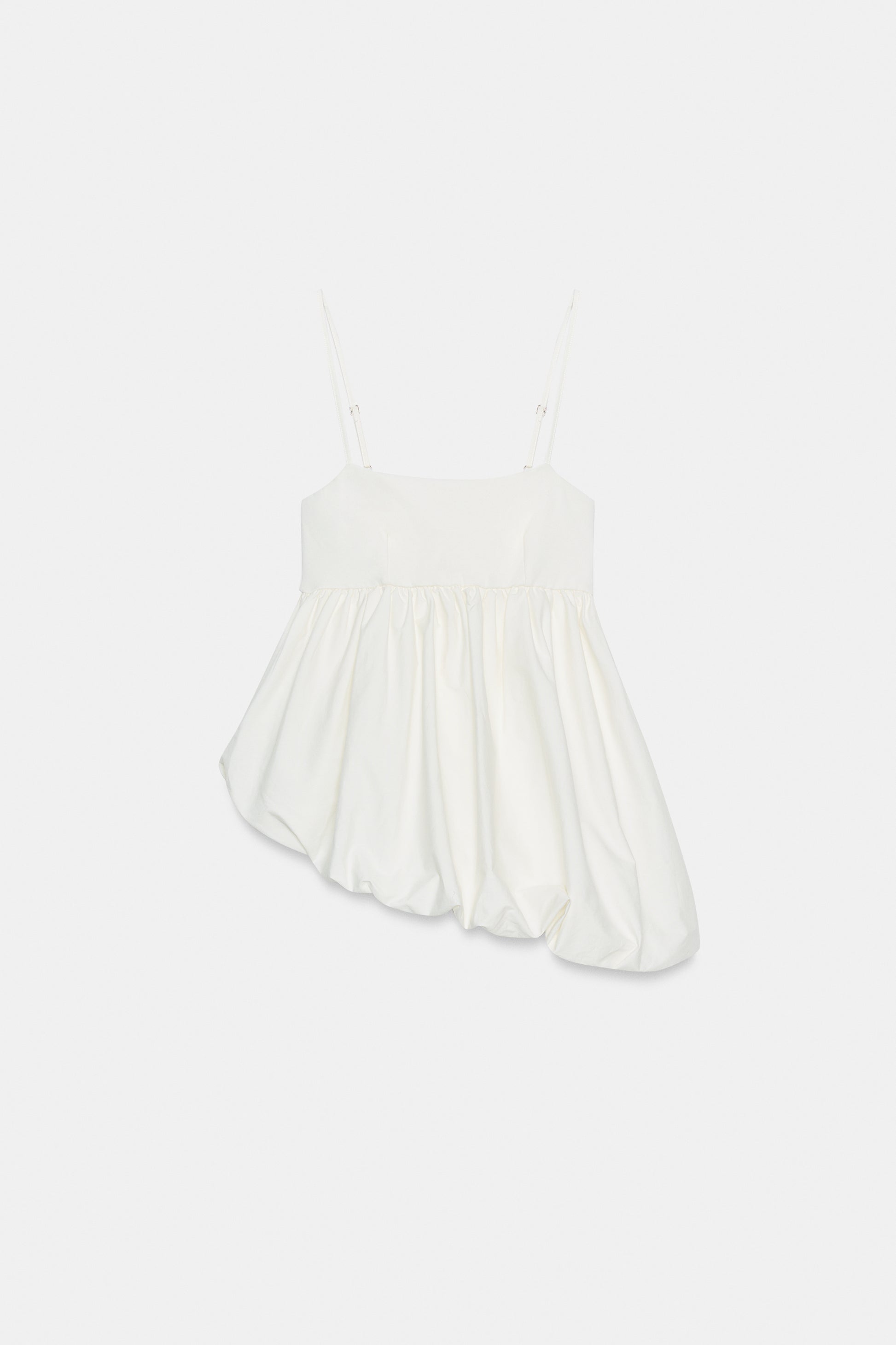 TOP DE ALÇAS BALÃO - Branco-marfim