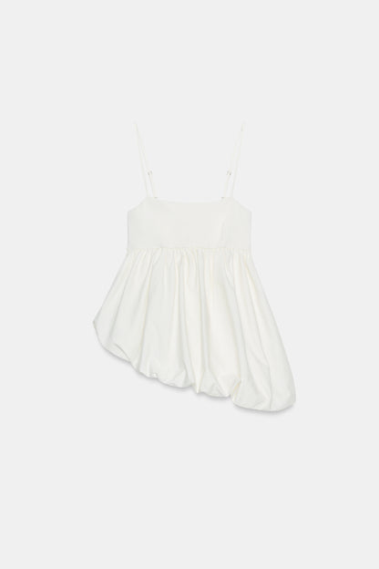 TOP DE ALÇAS BALÃO - Branco-marfim