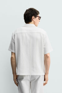 CAMISA REGULAR FIT JACQUARD ÀS RISCAS