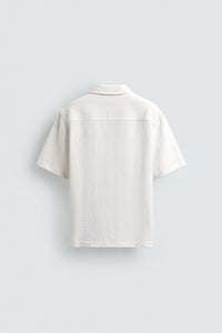 CAMISA REGULAR FIT JACQUARD ÀS RISCAS