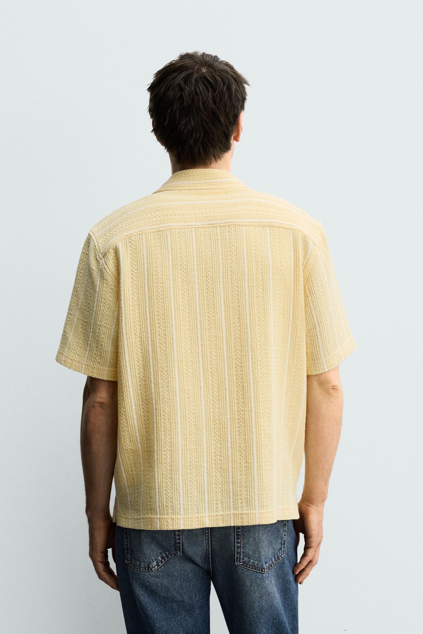 CAMISA REGULAR FIT JACQUARD ÀS RISCAS