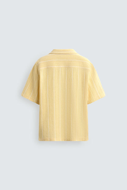 CAMISA REGULAR FIT JACQUARD ÀS RISCAS