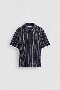 CAMISA REGULAR FIT JACQUARD ÀS RISCAS