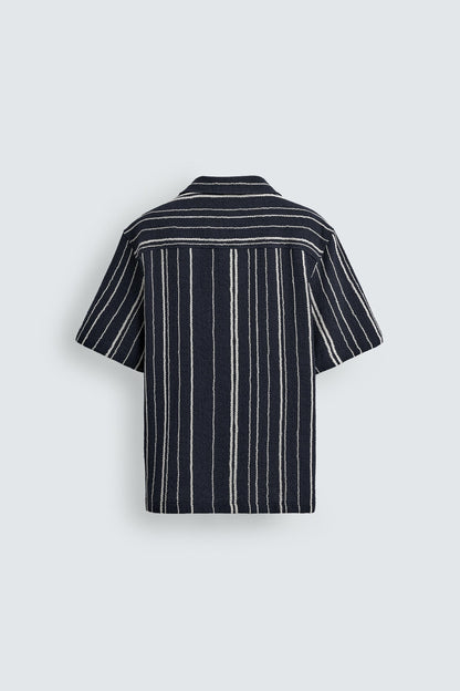 CAMISA REGULAR FIT JACQUARD ÀS RISCAS