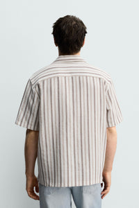 CAMISA REGULAR FIT JACQUARD ÀS RISCAS