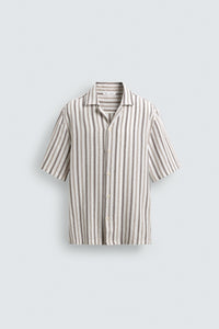 CAMISA REGULAR FIT JACQUARD ÀS RISCAS