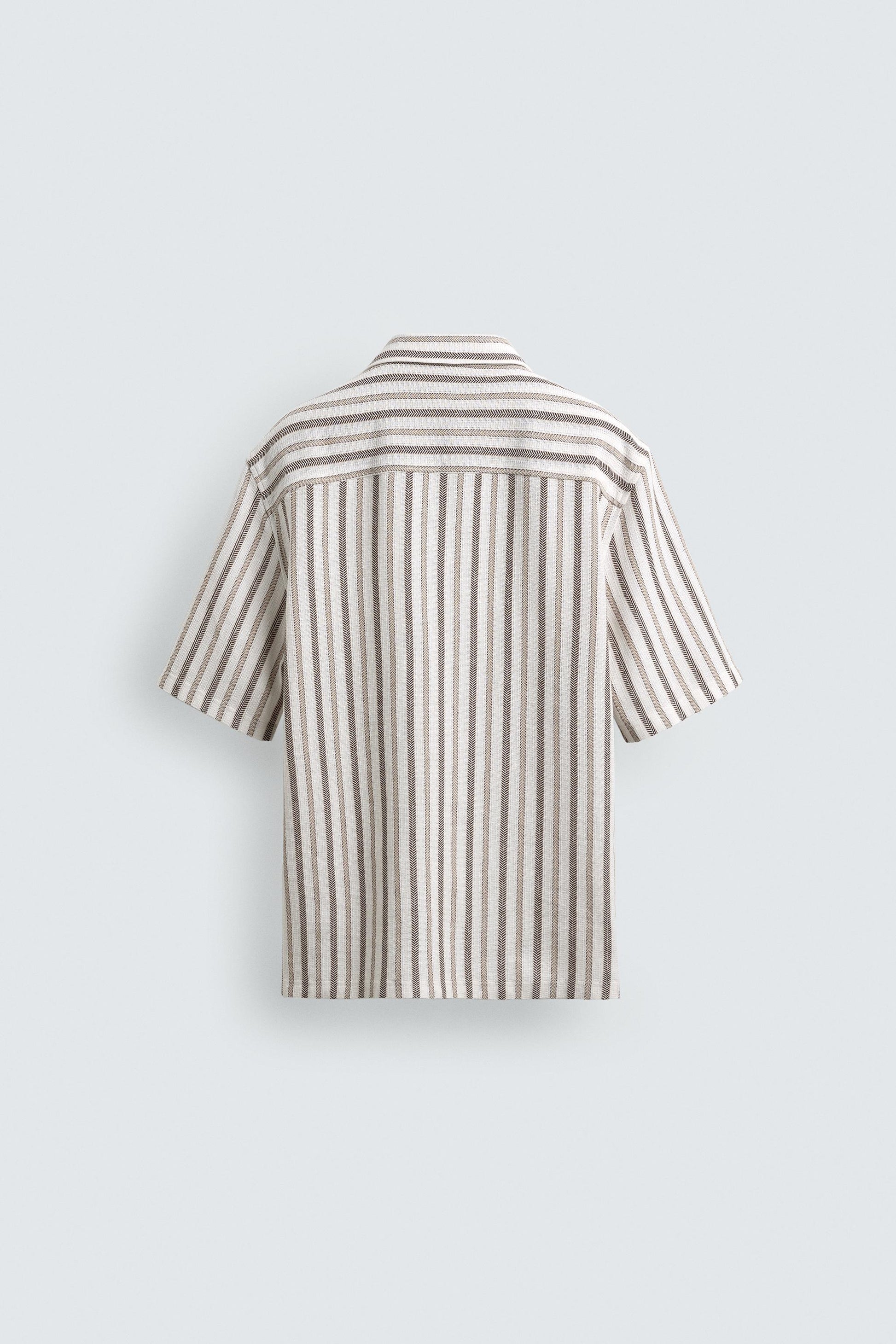 CAMISA REGULAR FIT JACQUARD ÀS RISCAS