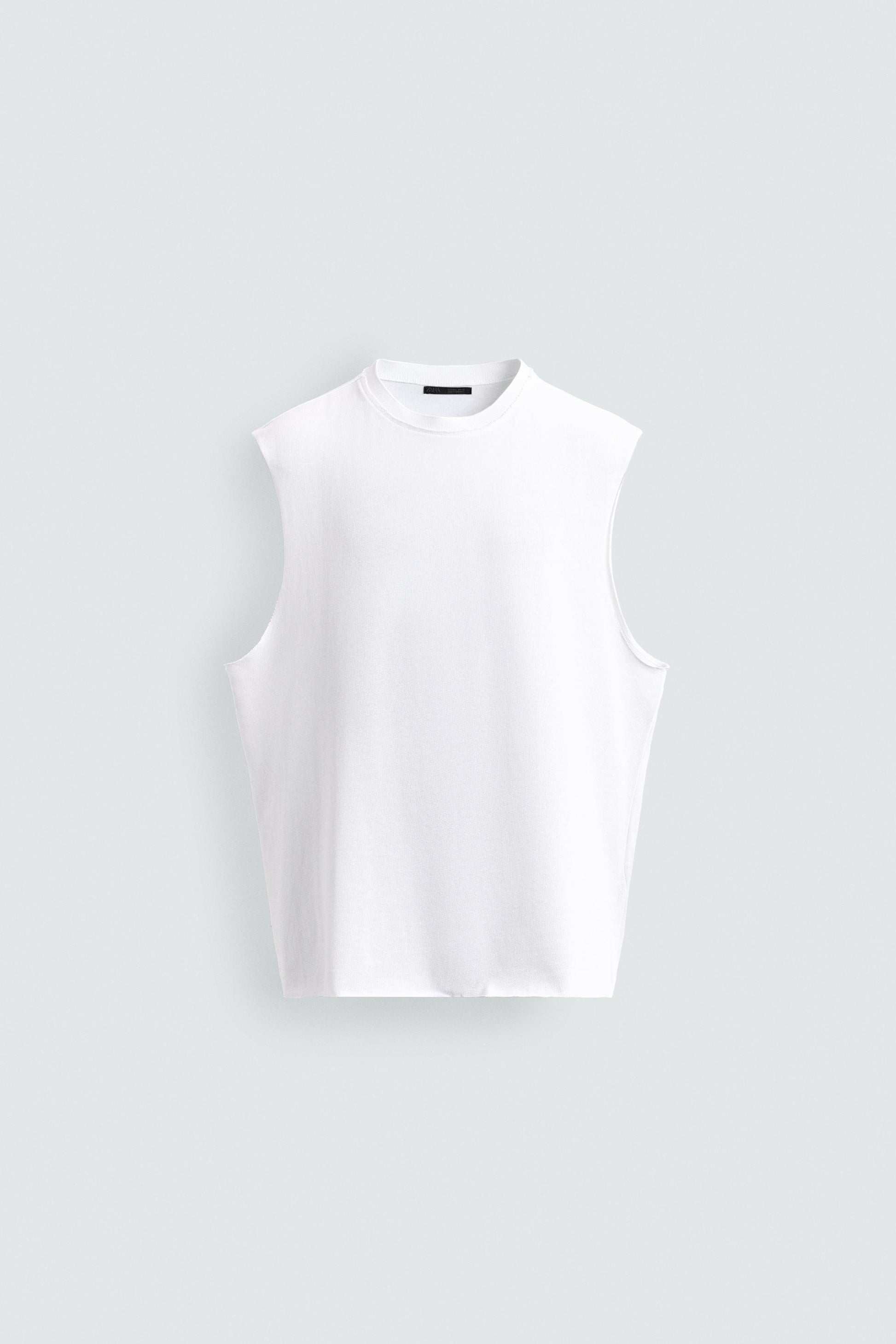 T-SHIRT DE ALÇAS EM MALHA DE ALGODÃO