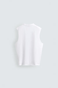 T-SHIRT DE ALÇAS EM MALHA DE ALGODÃO