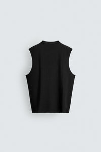 T-SHIRT DE ALÇAS EM MALHA DE ALGODÃO
